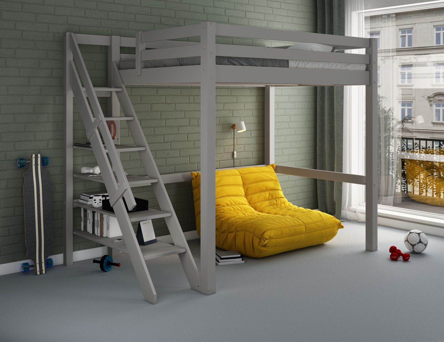 Noomi Studio Loft Bed Double Highsleeper