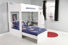 white l shaped bunk bed high sleeper